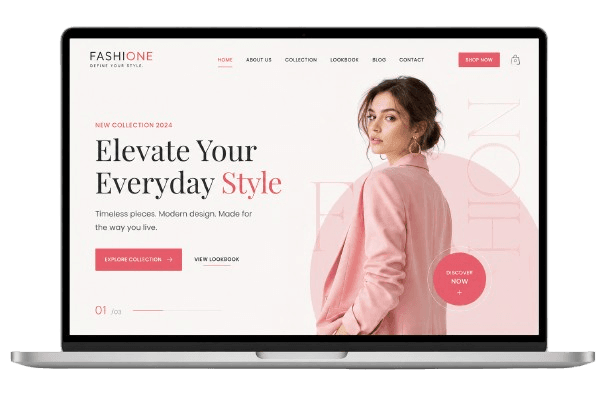 After website laptop mockup